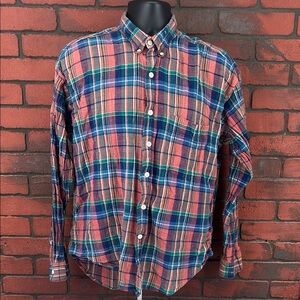 Pusser’s Island Wear Men’s XL Plaid Button-Down Shirt‎ – Casual, Vibrant